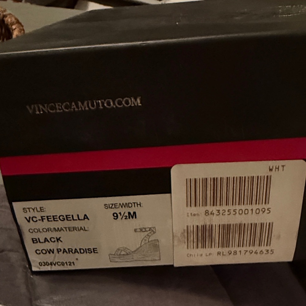 Vince Camuto Black Sandals